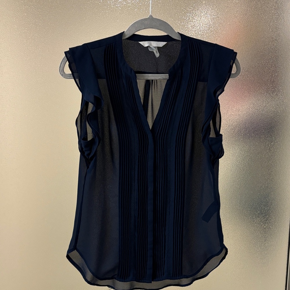 Elegant Navy Blue Women's Top